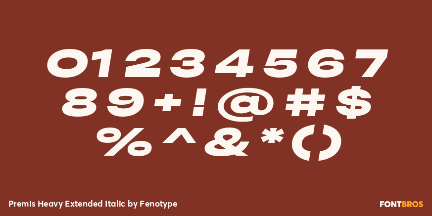 Premis Heavy Extended Italic Font Poster #4
