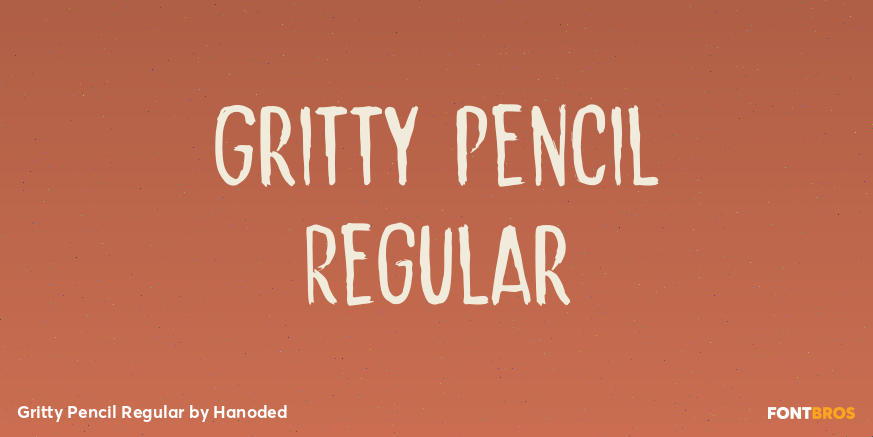Gritty Pencil Regular Font Poster #1