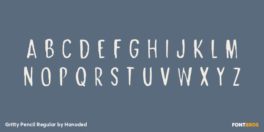 Gritty Pencil Regular Font Poster #2