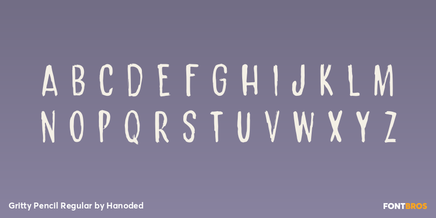 Gritty Pencil Regular Font Poster #3