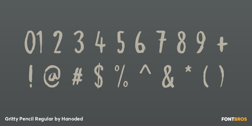 Gritty Pencil Regular Font Poster #4