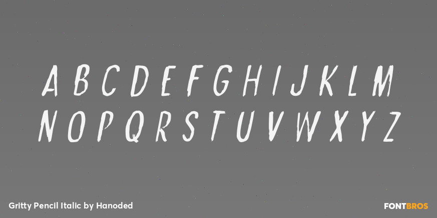 Gritty Pencil Italic Font Poster #2