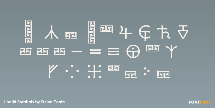 Loniki Symbols Font Poster #3