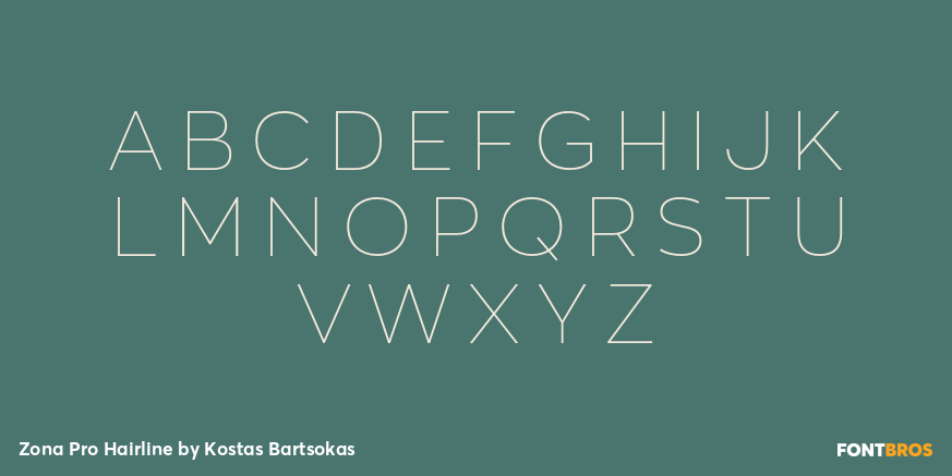Zona Pro Hairline Font Poster #2