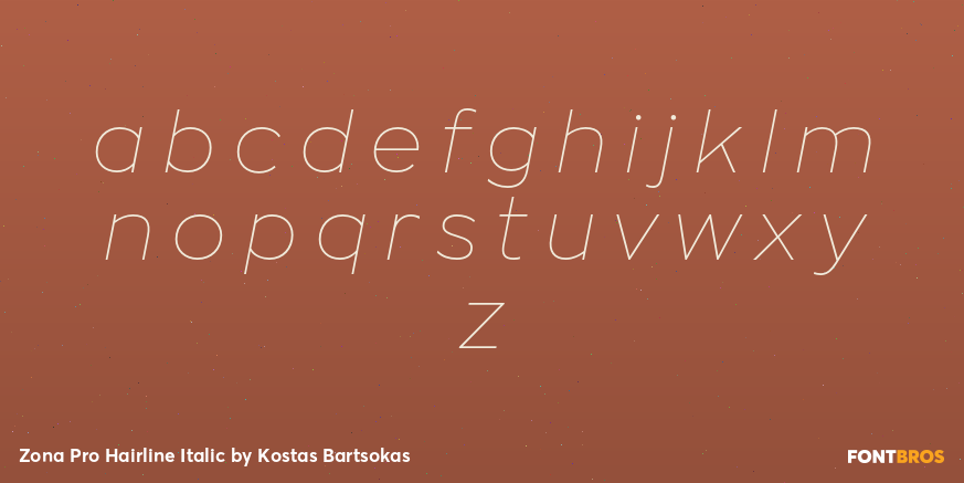 Zona Pro Hairline Italic Font Poster #3