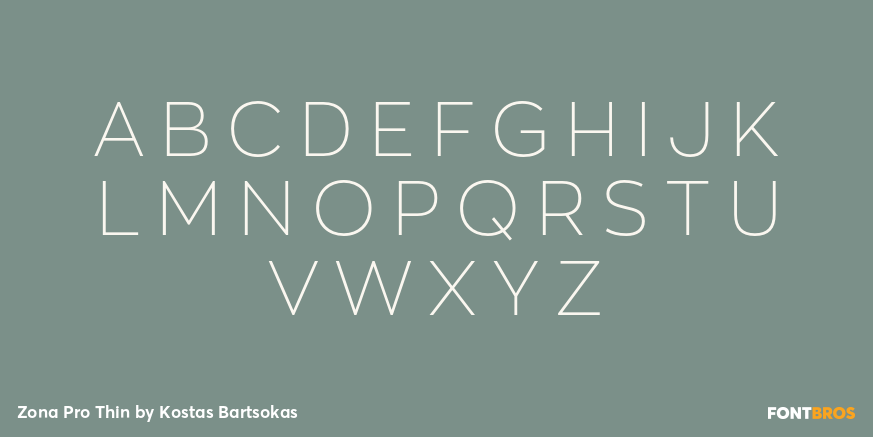 Zona Pro Thin Font Poster #2