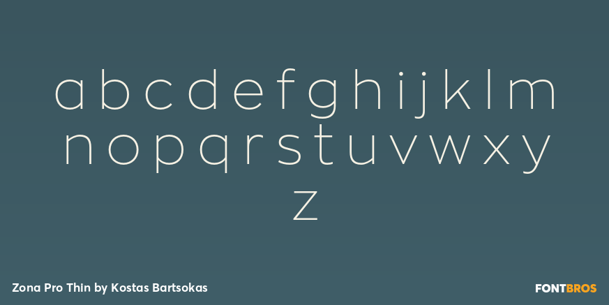 Zona Pro Thin Font Poster #3