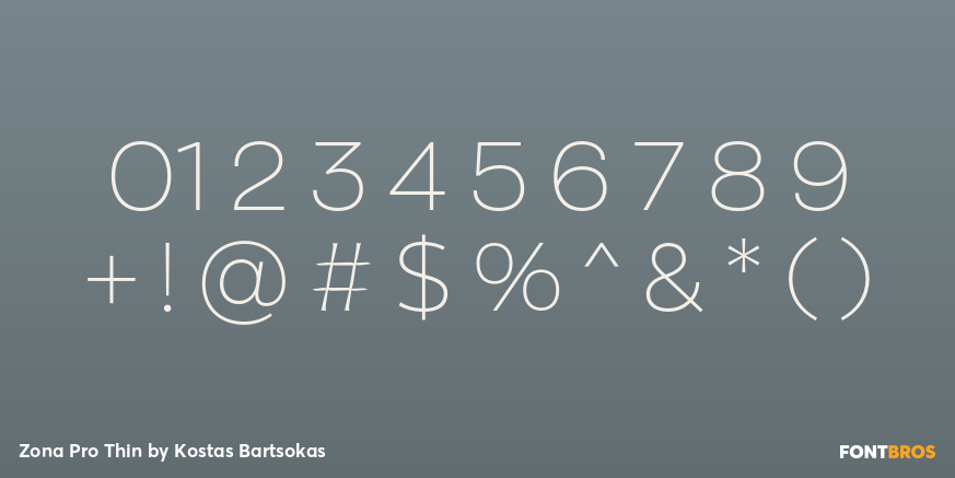 Zona Pro Thin Font Poster #4