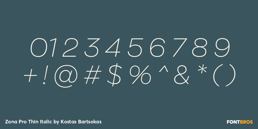 Zona Pro Thin Italic Font Poster #4