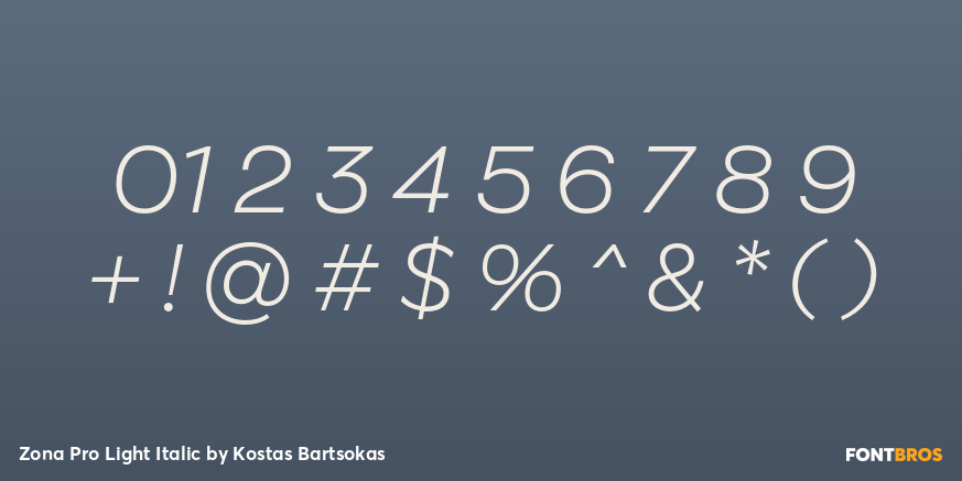 Zona Pro Light Italic Font Poster #1