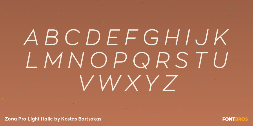 Zona Pro Light Italic Font Poster #1