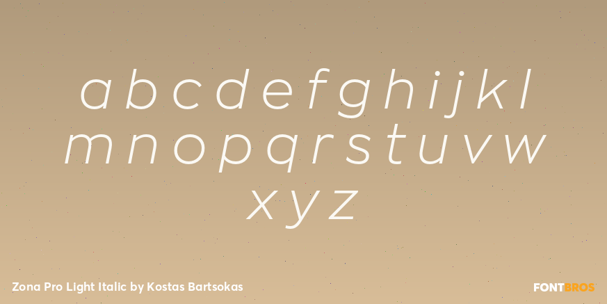 Zona Pro Light Italic Font Poster #1