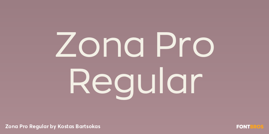 Zona Pro Regular Font Poster #1