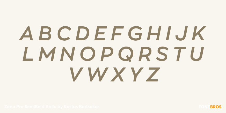 Zona Pro SemiBold Italic Font Poster #2
