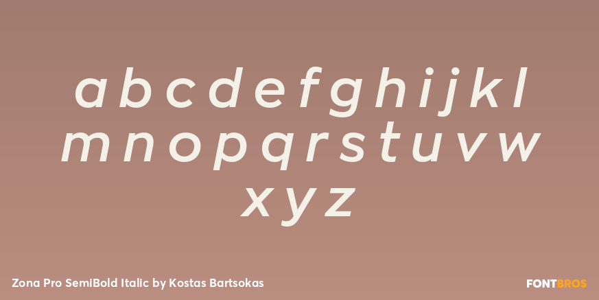 Zona Pro SemiBold Italic Font Poster #3
