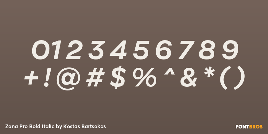 Zona Pro Bold Italic Font Poster #4