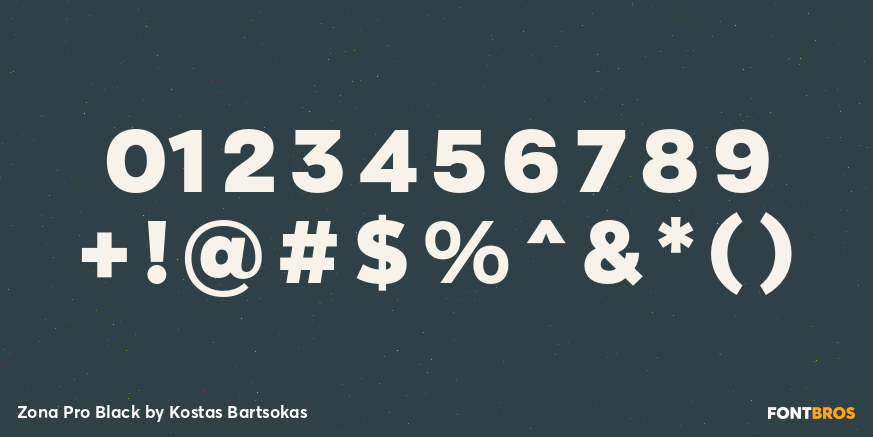 Zona Pro Black Font Poster #1