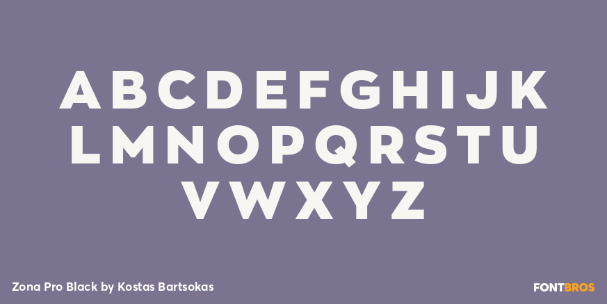 Zona Pro Black Font Poster #1
