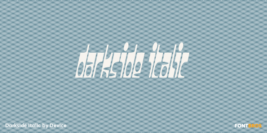 Darkside Italic Font Poster #1