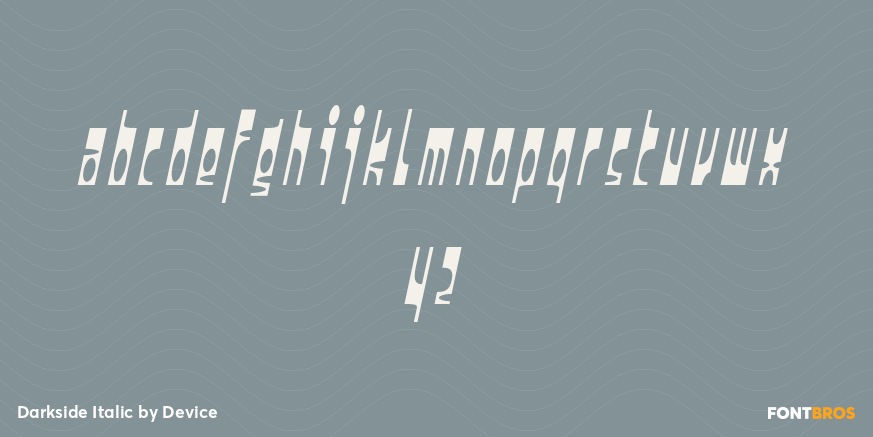 Darkside Italic Font Poster #2