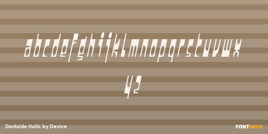 Darkside Italic Font Poster #3