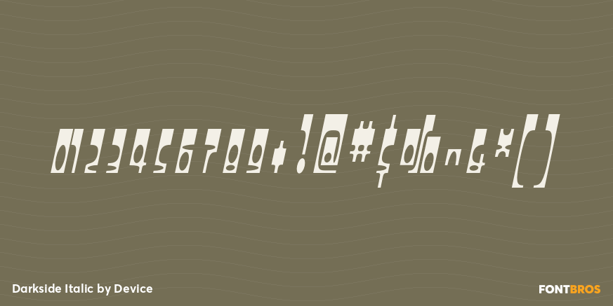 Darkside Italic Font Poster #4