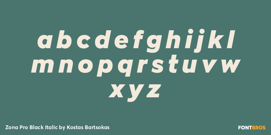 Zona Pro Black Italic Font Poster #3