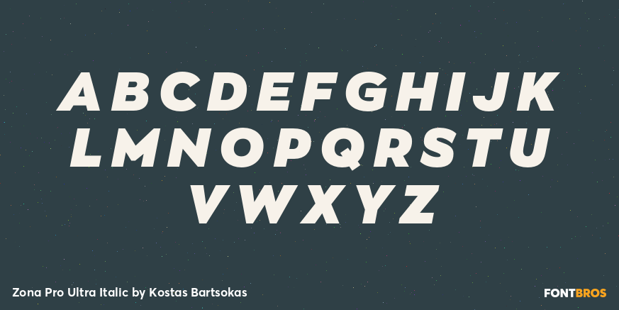 Zona Pro Ultra Italic Font Poster #2