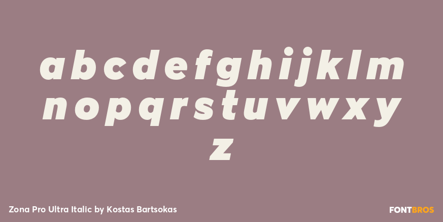 Zona Pro Ultra Italic Font Poster #3