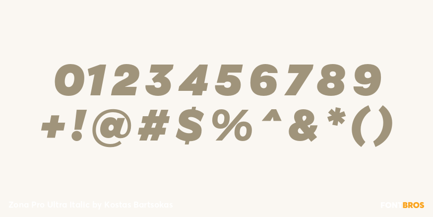 Zona Pro Ultra Italic Font Poster #4