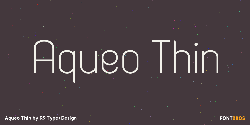 Aqueo Thin Font Poster #1