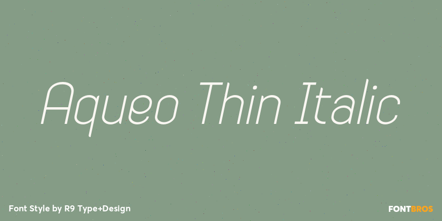 Aqueo Thin Italic Font Poster #1