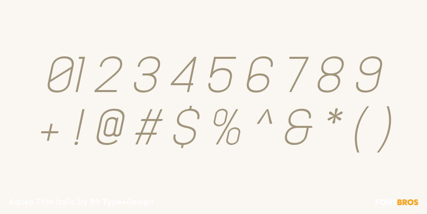 Aqueo Thin Italic Font Poster #4