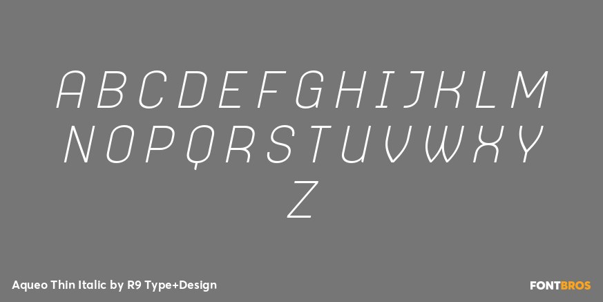 Aqueo Thin Italic Font Poster #2