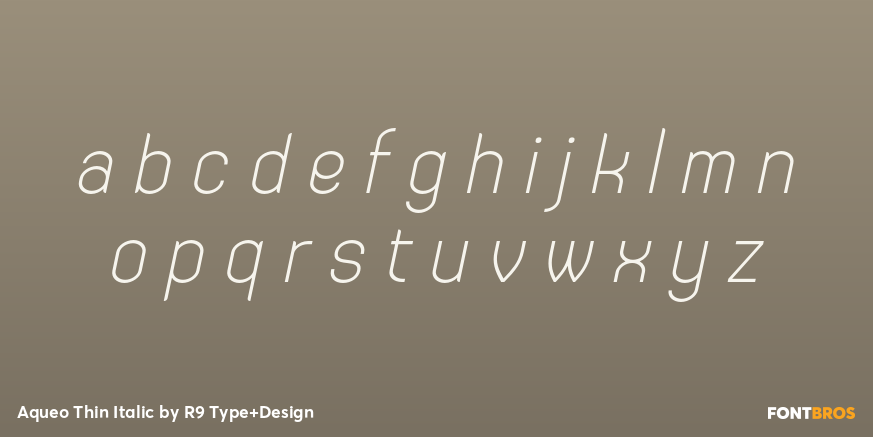 Aqueo Thin Italic Font Poster #3