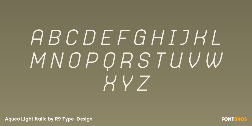 Aqueo Light Italic Font Poster #2