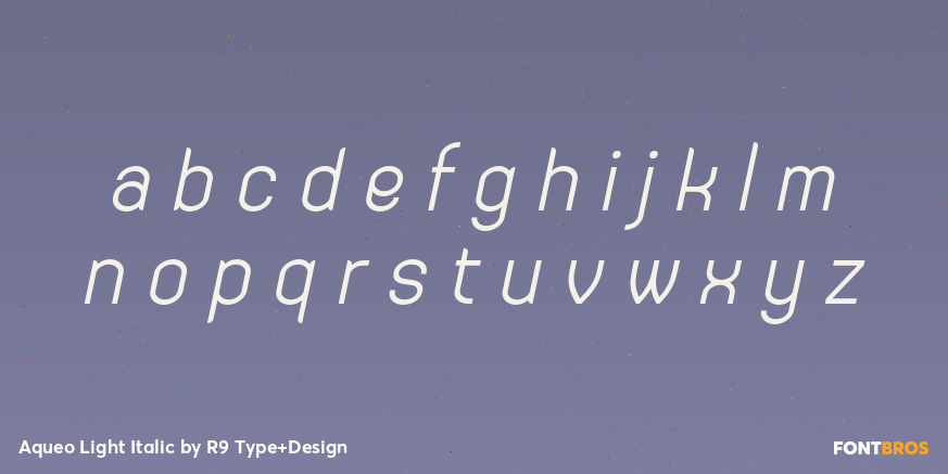 Aqueo Light Italic Font Poster #3