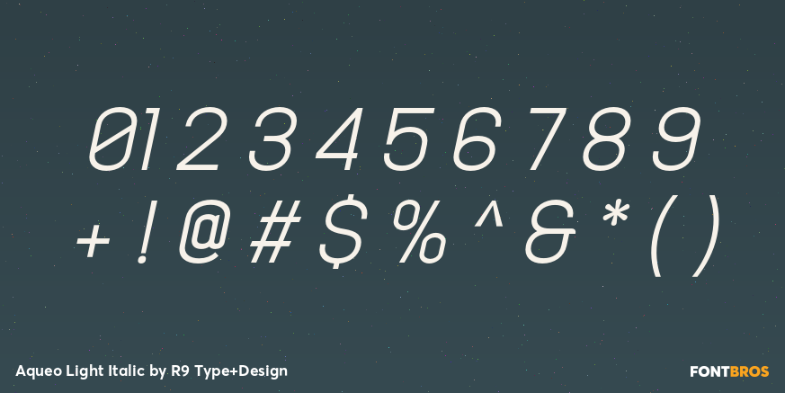 Aqueo Light Italic Font Poster #4