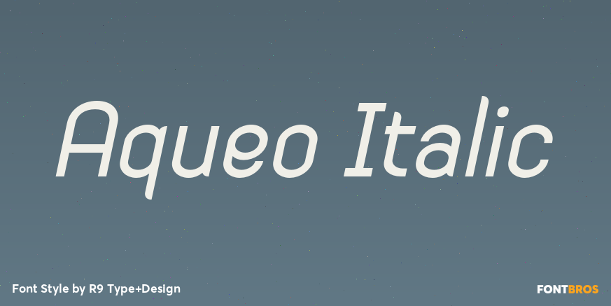 Aqueo Italic Font Poster #1