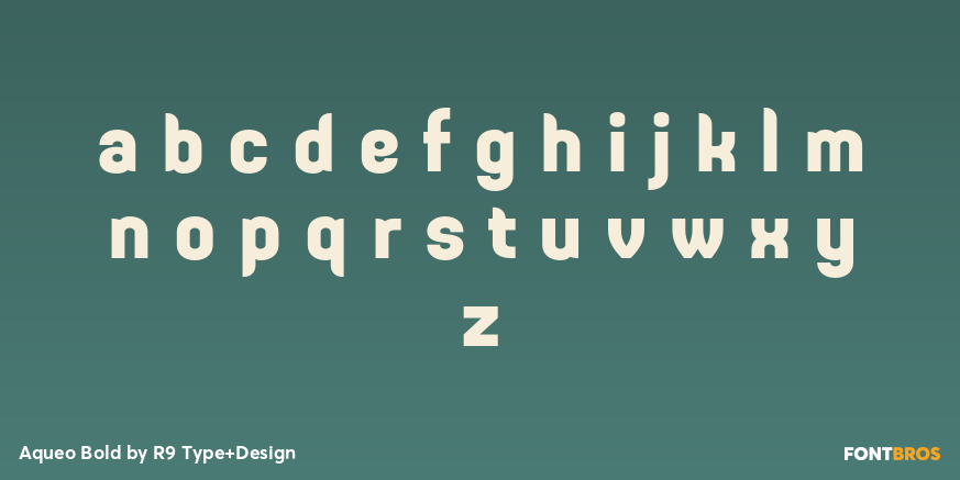 Aqueo Bold Font Poster #3