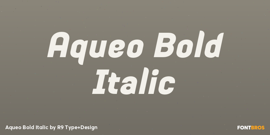 Aqueo Bold Italic Font Poster #1