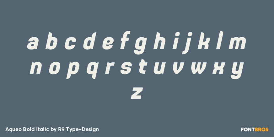 Aqueo Bold Italic Font Poster #3