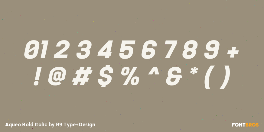 Aqueo Bold Italic Font Poster #4