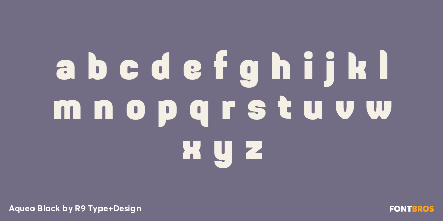 Aqueo Black Font Poster #3