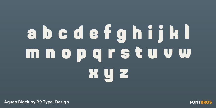 Aqueo Black Font Poster #3
