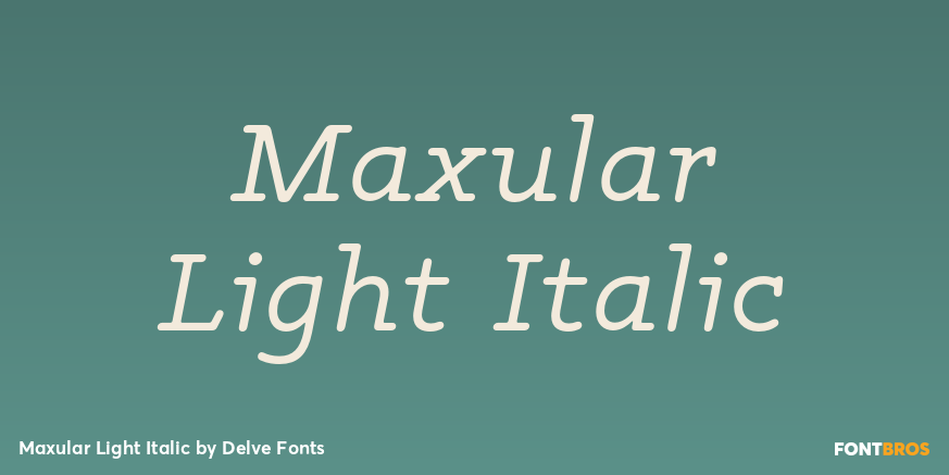 Maxular Light Italic Font Poster #1