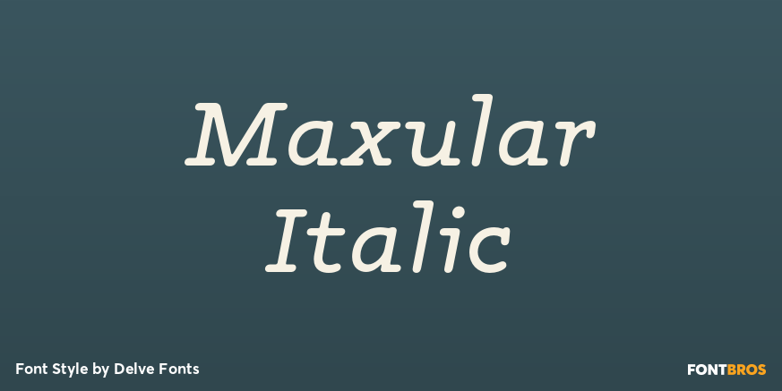 Maxular Italic Font Poster #1