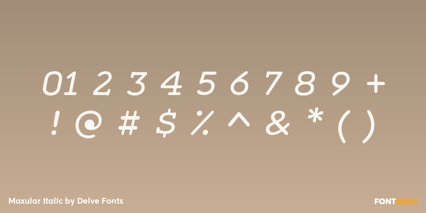 Maxular Italic Font Poster #4