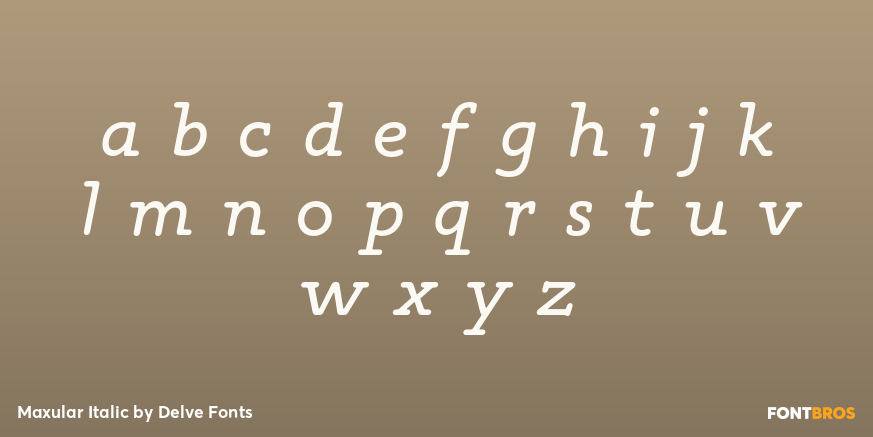 Maxular Italic Font Poster #3