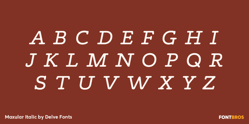 Maxular Italic Font Poster #2